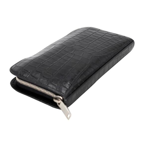 Saint Laurent Crocodile Detail Embossed Long Wallet SL-1201P-0002 - Picture 6 of 8